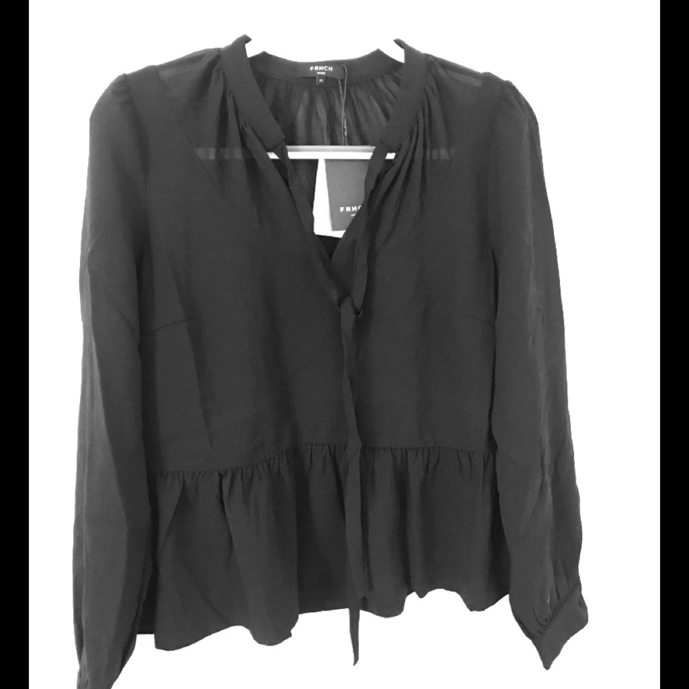 FRNCH PARIS Blouse Peplum NWT